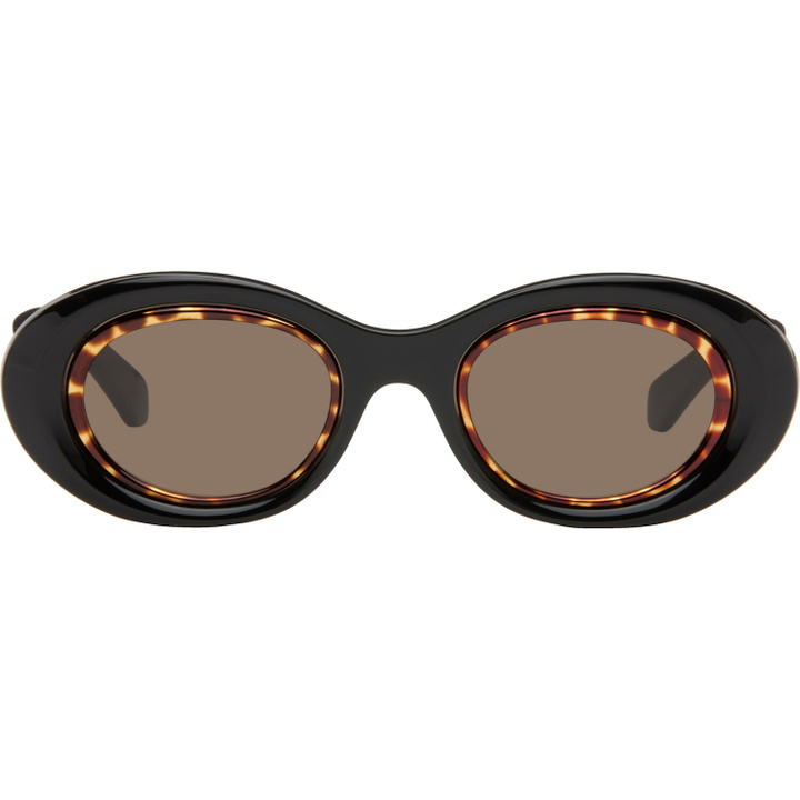 Photo: LOEWE Black Mini Anagram Oval Sunglasses