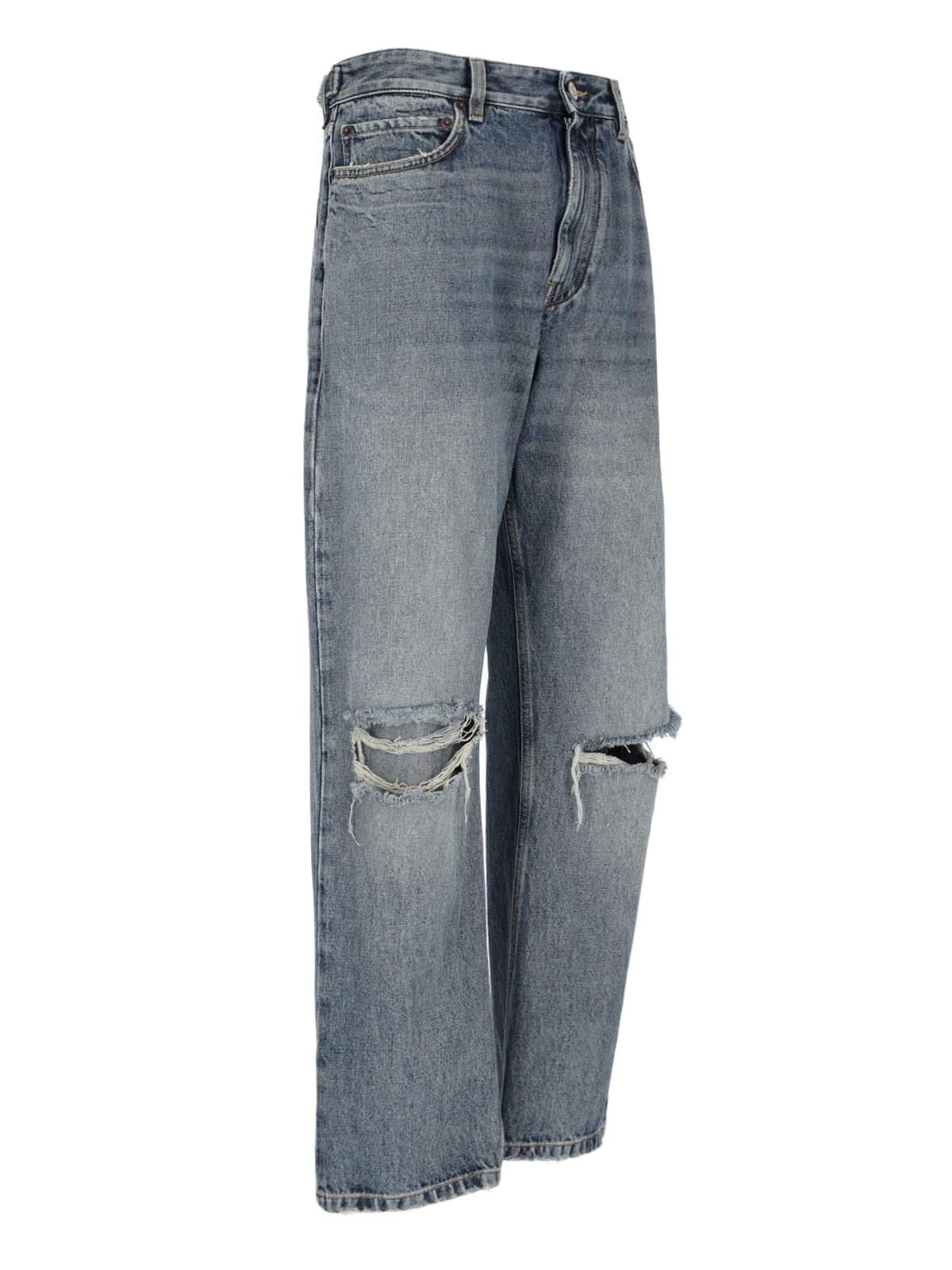Balenciaga Blue Stonewash Tube Jeans Balenciaga