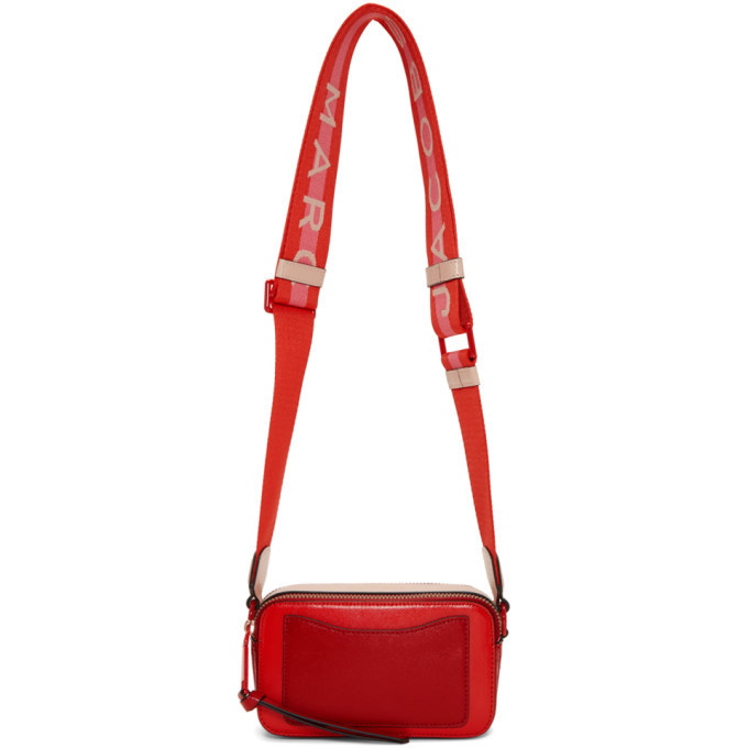 MARC JACOBS Saffiano Mini Snapshot Backpack Red Multicolor 648318