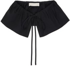 AMOMENTO Black Sheer Shirring Volume Scrunchie