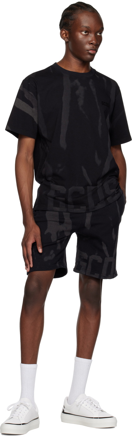GCDS Black Printed T-Shirt