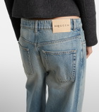 McQueen Mid-rise wide-leg jeans