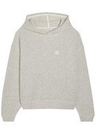 Anine Bing Alec Hooded Marled Cotton-blend Jumper Multicoloured