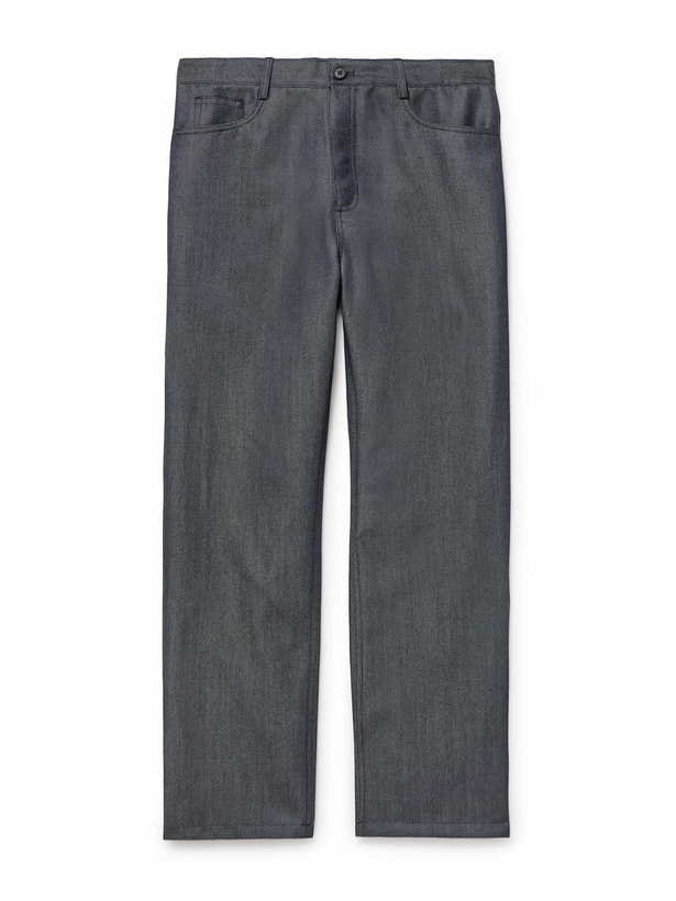 Photo: Mr P. - Straight-Leg Wool and Mohair-Blend Jeans - Blue