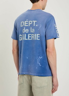 Gallery Dept. Painted French Collector Distressed Cotton T-shirt Blue