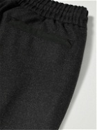 Sease - Straight-Leg Wool-Blend Flannel Drawstring Trousers - Gray
