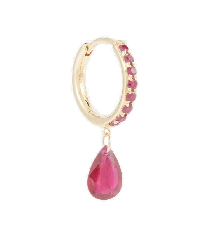 Photo: Persée Piercing 18kt gold single earring with ruby