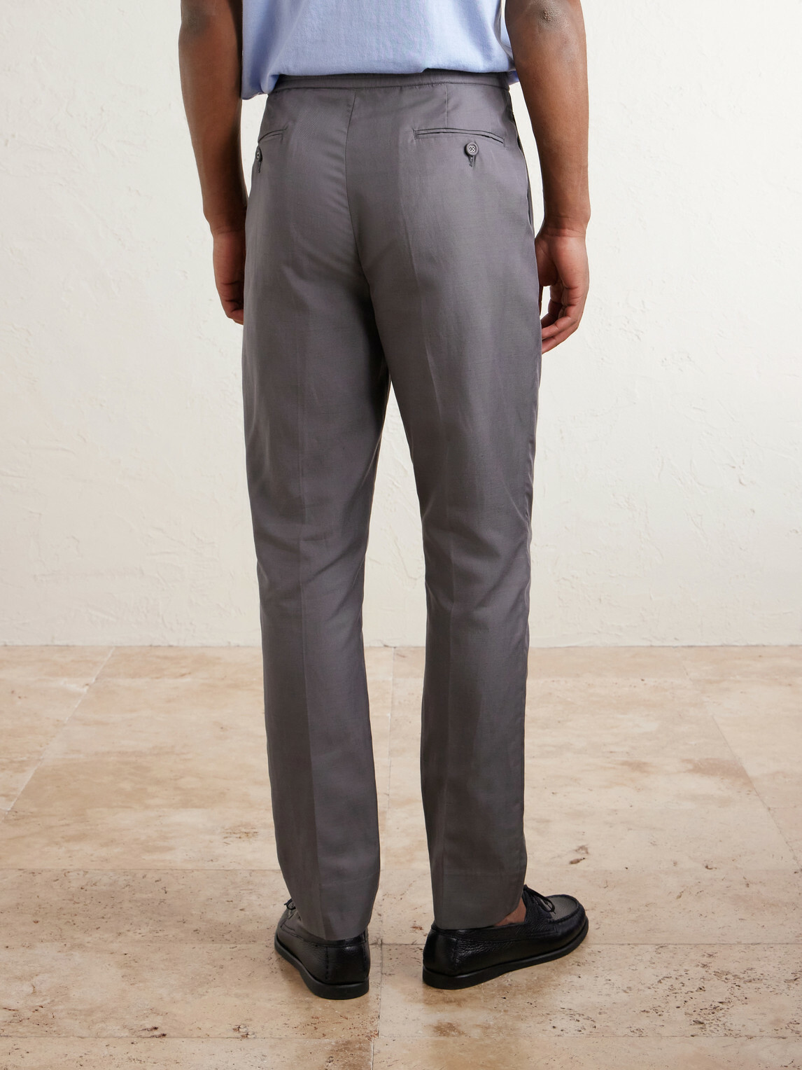 Officine Générale - Drew Tapered Pleated Lyocell, Linen and Cotton-Blend Trousers - Gray