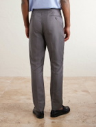 Officine Générale - Drew Tapered Pleated Lyocell, Linen and Cotton-Blend Trousers - Gray
