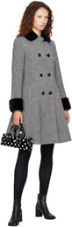 Comme des Garçons Comme des Garçons Gray Wool Nylon Tweed Fine Pattern Coat