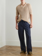Frescobol Carioca - Rino Ribbed-Knit Cotton-Blend Polo Shirt - Neutrals