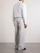 Amomento - Drawstring Straight-Leg Woven Trousers - Gray