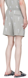 Thom Browne Gray Lobster Shorts