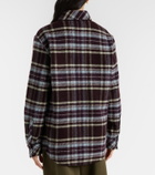 God's True Cashmere Plaid cashmere shirt with emeralds