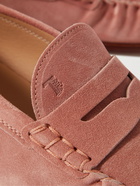 TOD'S - Suede Penny Loafers - Pink