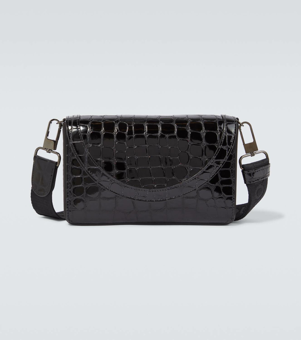 Christian Louboutin Explorafunk croc-effect patent leather shoulder bag