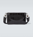 Christian Louboutin Explorafunk croc-effect patent leather shoulder bag