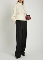 Rohe Tuxedo Reversed-collar Silk top Cream