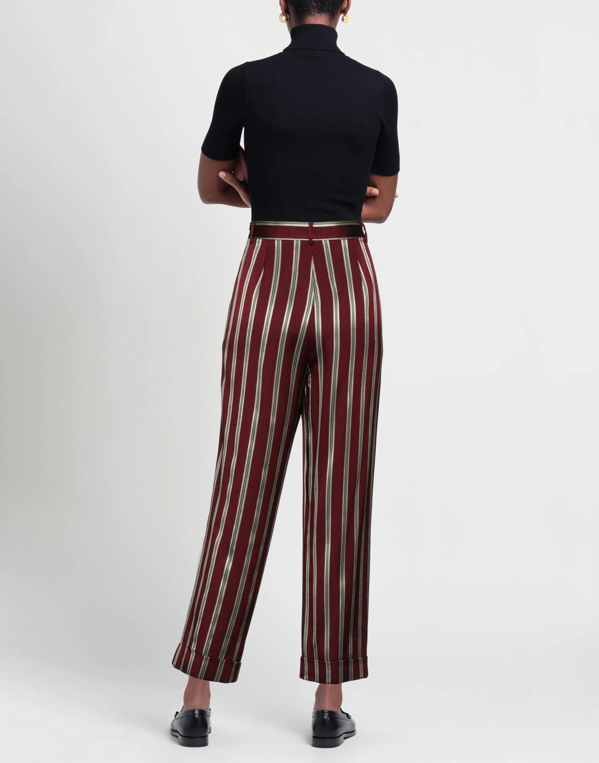 Manila Grace Womens Pants Burgundy