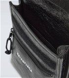 Balenciaga Explorer leather pouch with strap