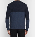 J.Crew - Colour-Block Mélange Donegal Wool-Blend Sweater - Men - Navy
