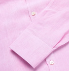 Canali - Mélange Linen Shirt - Men - Pink