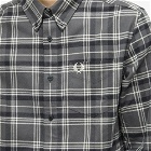 Fred Perry Authentic Men's Brushed Twill Tartan Shirt in Black