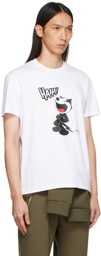 Neil Barrett White Felix The Cat Edition T-Shirt