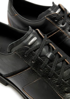 Our Legacy Ten Pin Panelled Leather Shoes Black