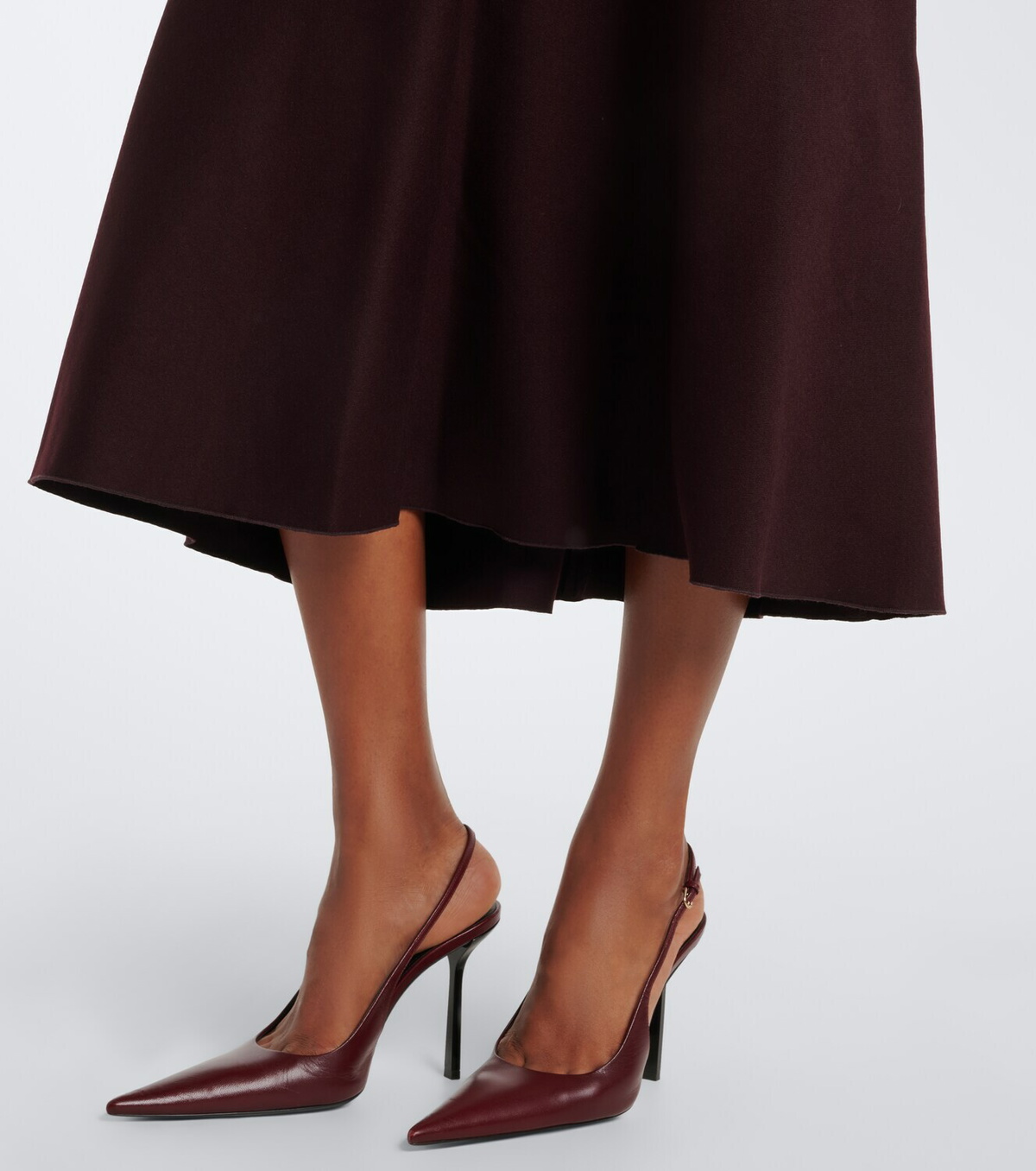 Victoria Beckham Bela gathered virgin wool midi dress