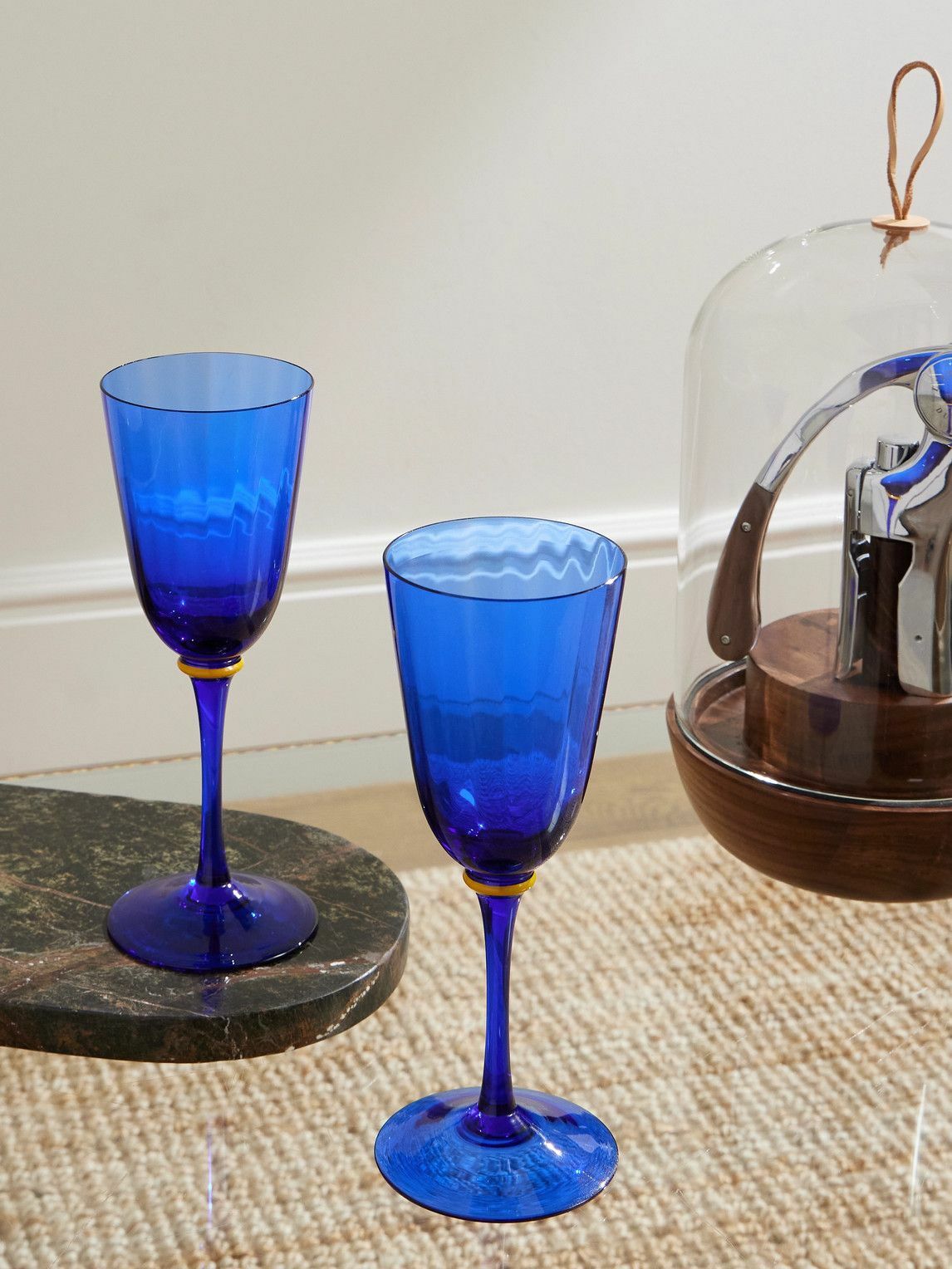 La DoubleJ - Rainbow Set of Two Murano Glass Wine Glasses