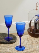 La DoubleJ - Rainbow Set of Two Murano Glass Wine Glasses