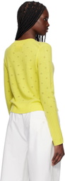 Guest in Residence Yellow Shrunken Pointelle Sweater
