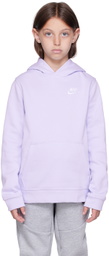 Nike Kids Purple Embroidered Big Kids Hoodie