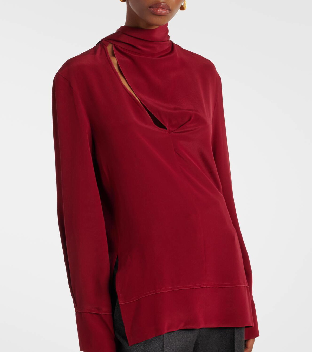 Victoria Beckham Scarf-detail silk blouse Victoria Beckham