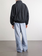 Balenciaga - Logo-Embroidered Checked Cotton Jacket - Blue