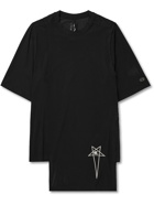 Rick Owens - Champion Toga Logo-Embroidered Layered Recycled Stretch-Mesh T-Shirt - Black