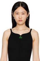 VEERT Gold & Green '333' Pendant Necklace