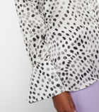 Nina Ricci Printed satin blouse