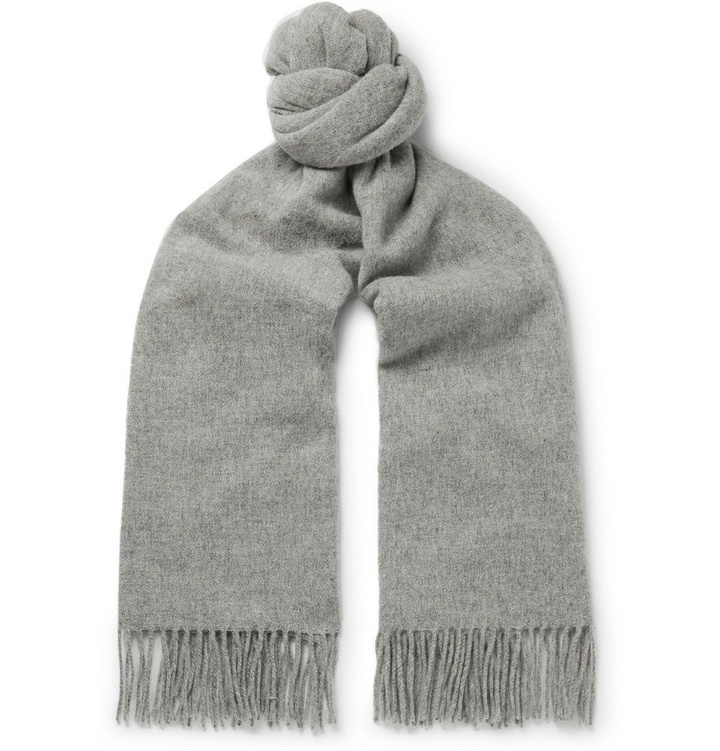 Photo: Acne Studios - Canada Fringed Mélange Wool Scarf - Men - Gray