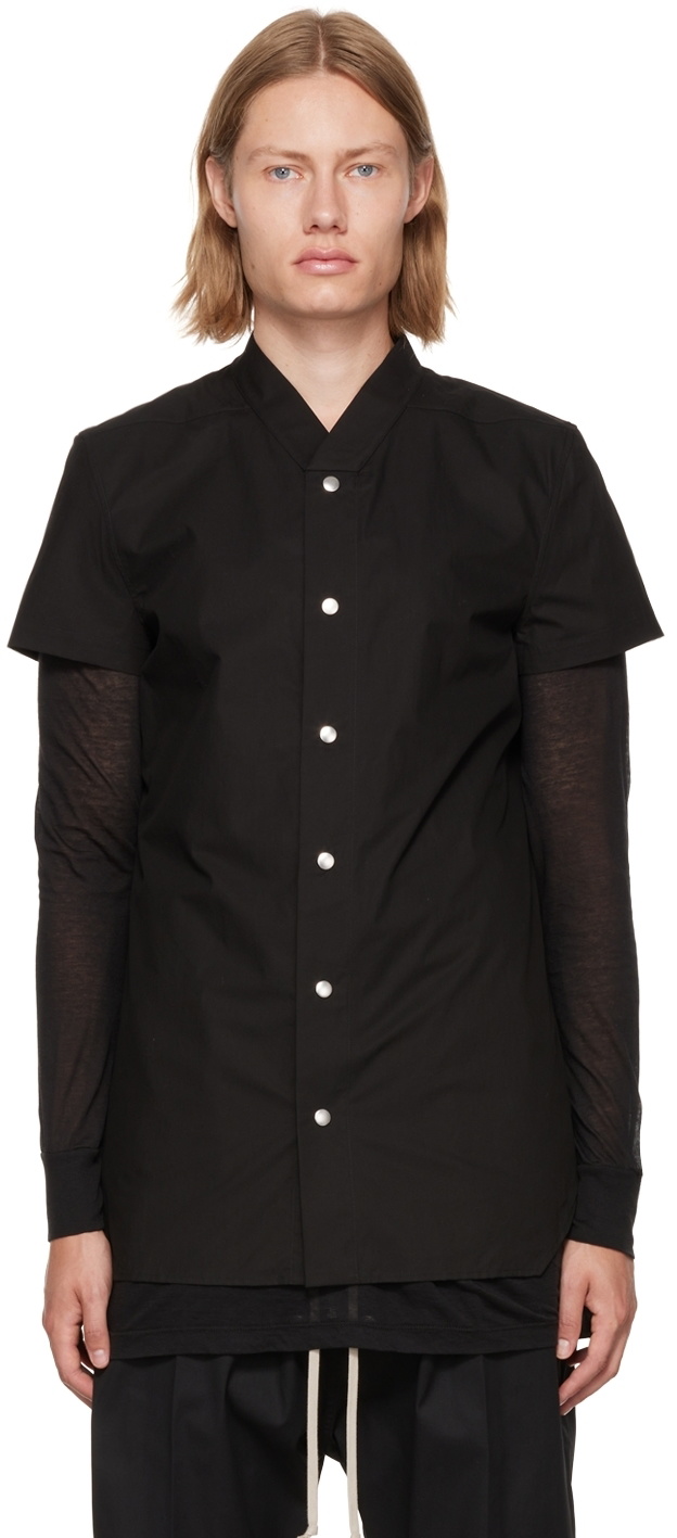 Rick Owens Black Organic Cotton Shirt Rick Owens