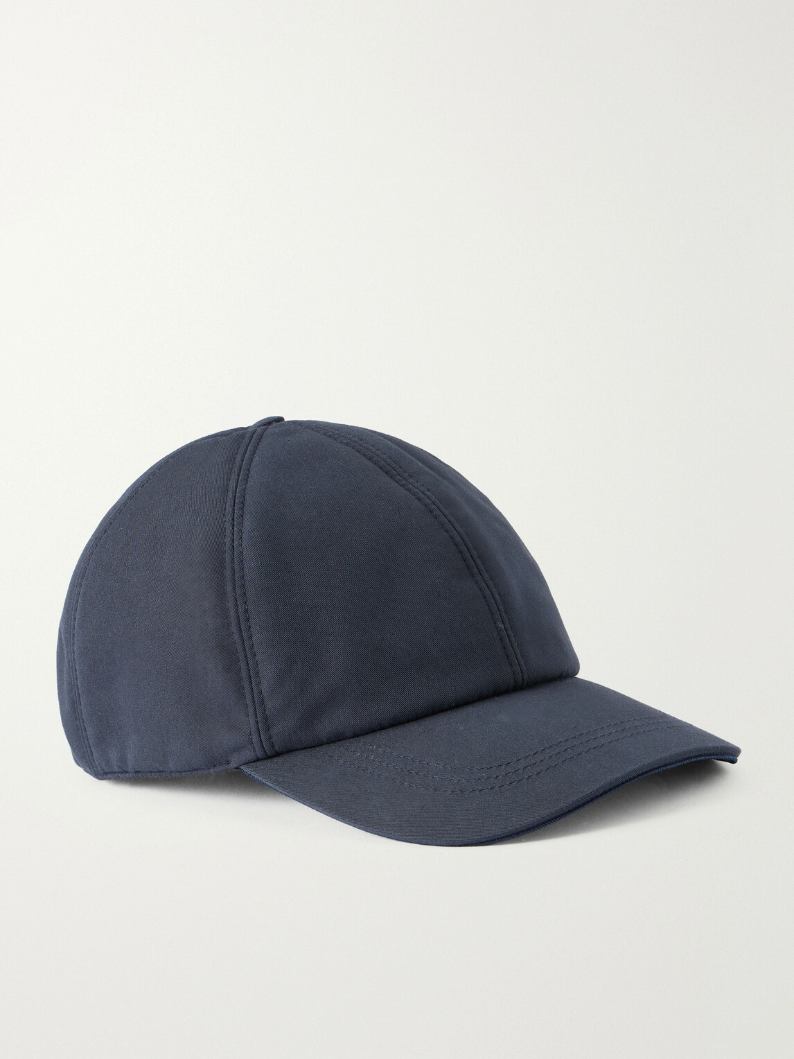 Canali - Logo-Appliqué Cotton-Blend Cap - Blue