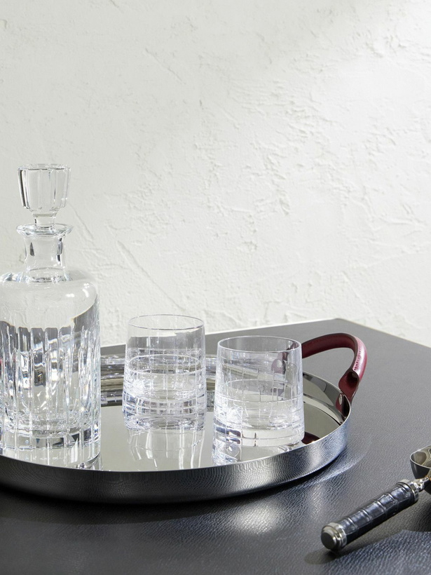 Photo: Christofle - Graphik Set of Two Crystal Double Old Fashioned Glasses