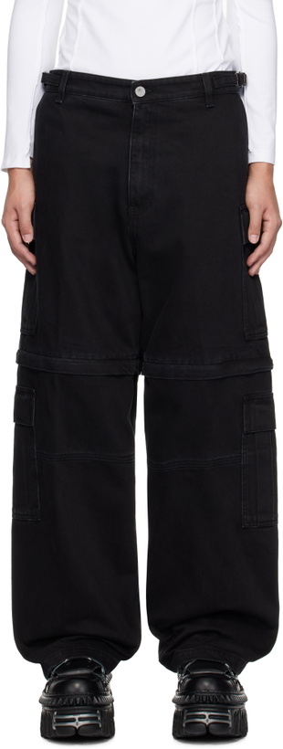 Photo: VETEMENTS Black Paneled Cargo Pants