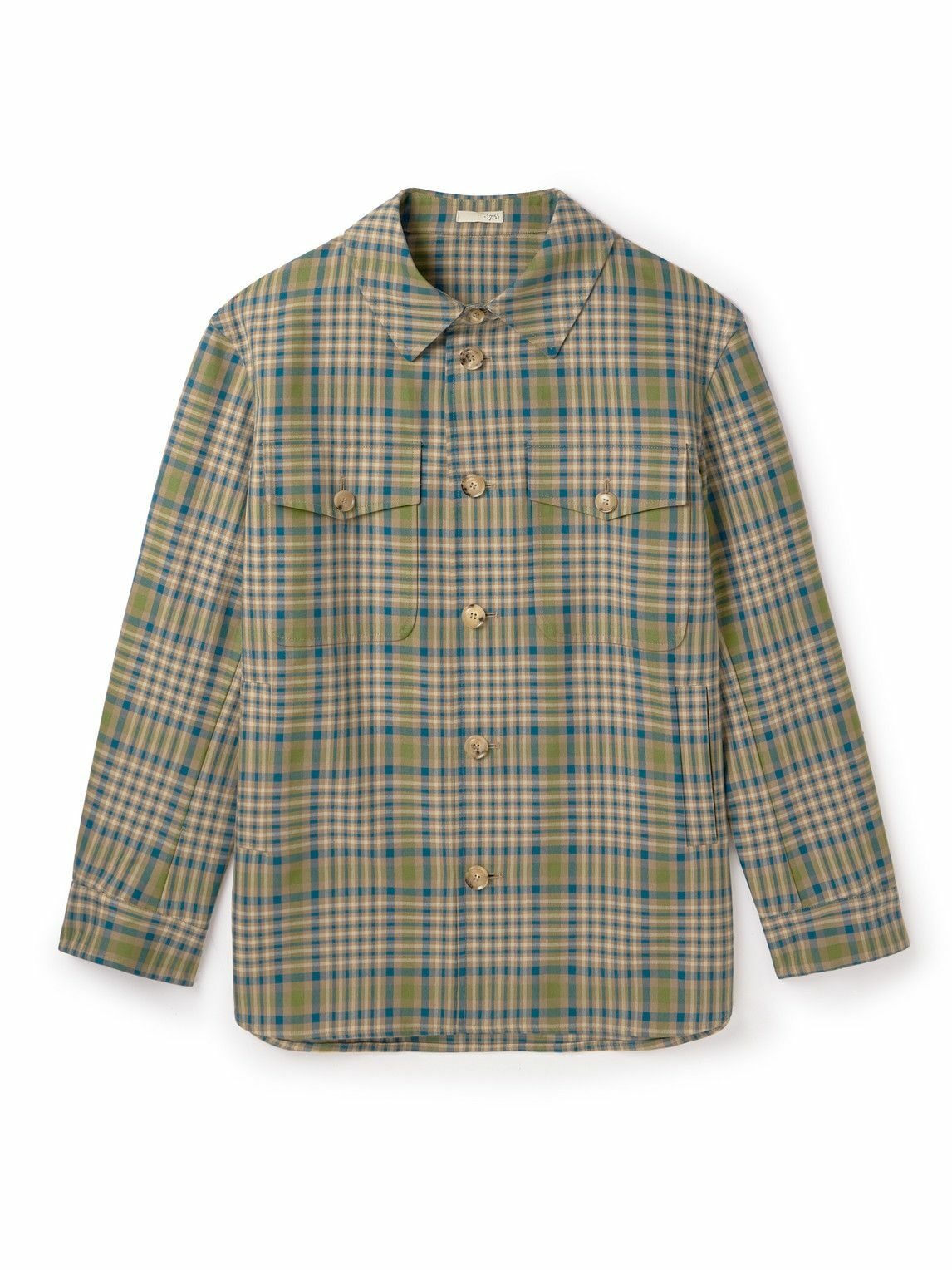Photo: Piacenza Cashmere - Checked Cotton Overshirt - Green