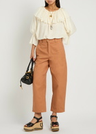 Chloe Barrel-leg Canvas Trousers Pink