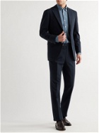 Beams F - Slim-Fit Pleated Wool Suit Trousers - Blue