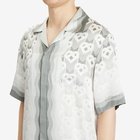 Casablanca Men's Gradient Monogram Vacation Shirt in Grey Gradient Heart Monogram