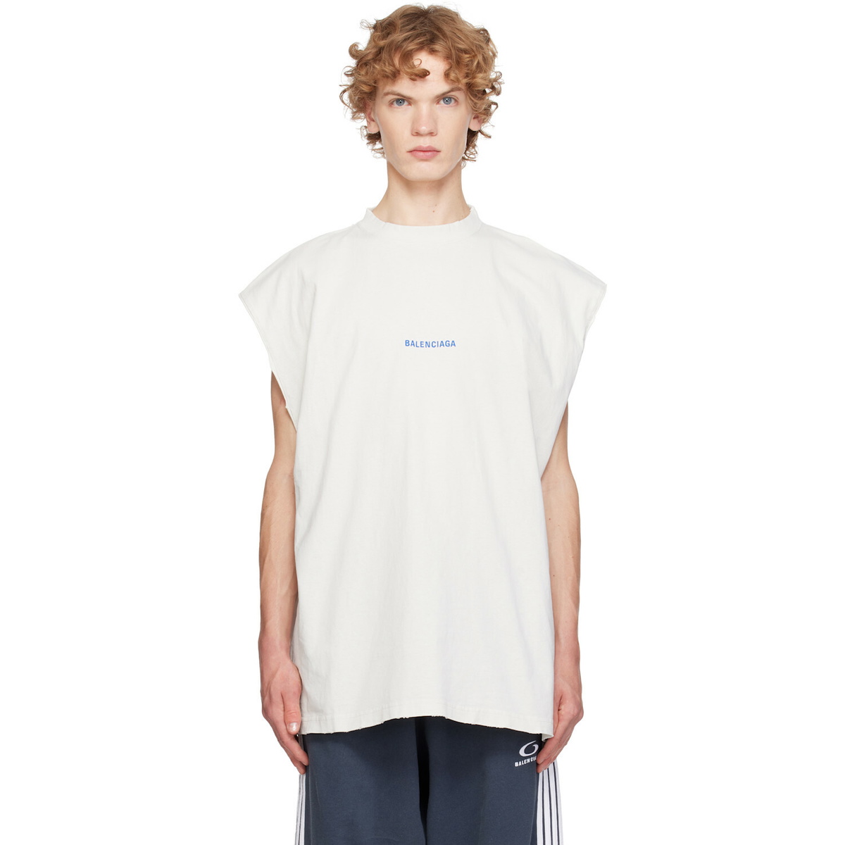 Balenciaga Off-White Back Sleeveless T-shirt