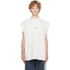 Balenciaga Off-White Back Sleeveless T-shirt